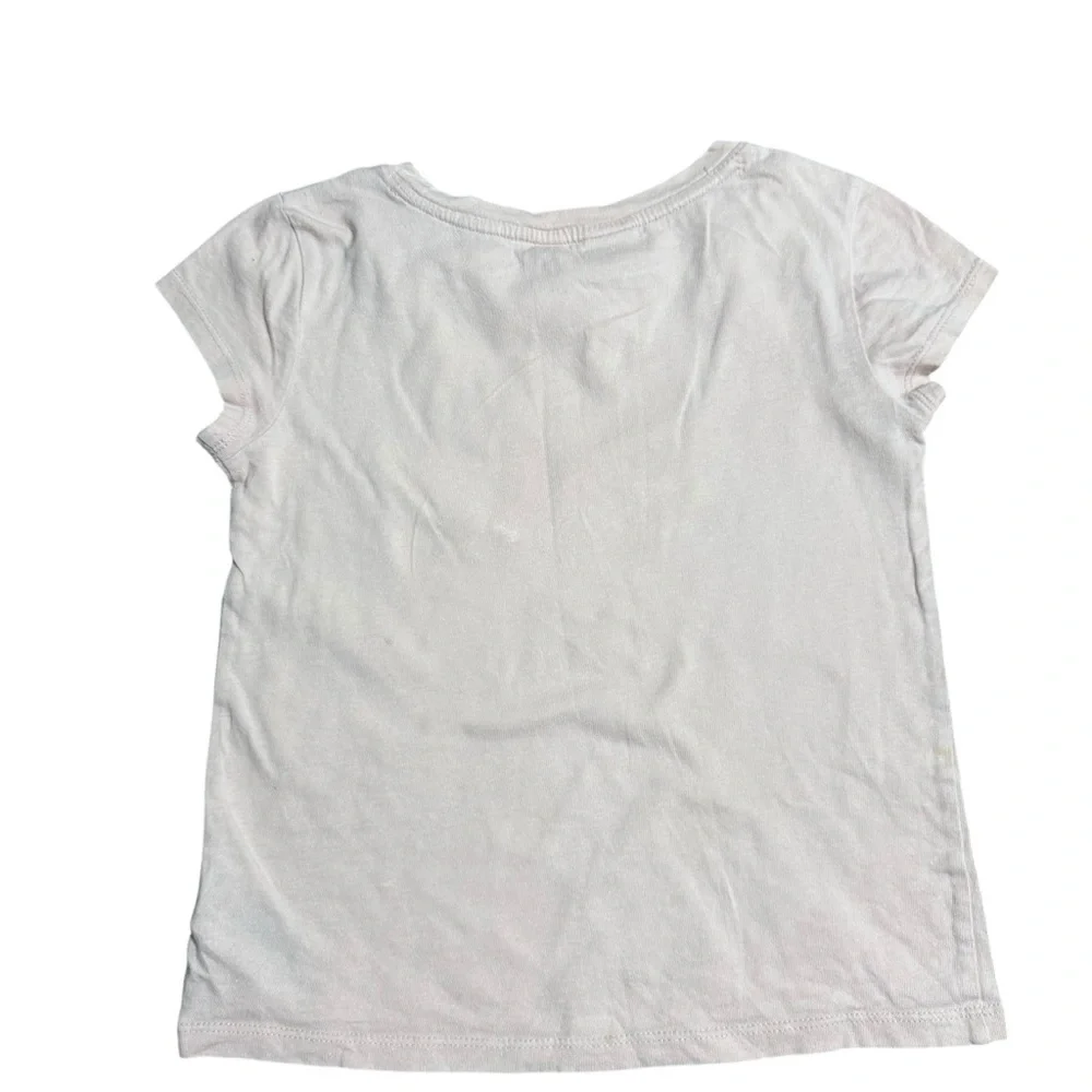 Gap Kids Pink Sequin Star Short Sleeve Tee Shirt Girls Size S 6/7